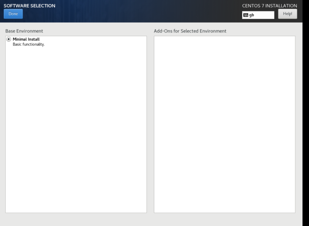 centos7 software selection